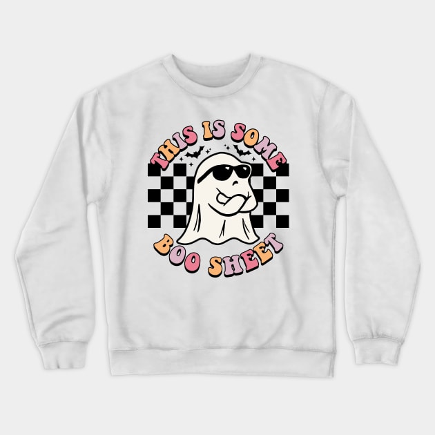 This Is Some Boo Sheet / Retro Halloween Crewneck Sweatshirt by devilcat.art